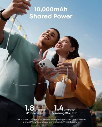 Портативное зарядное устройство Nano - 10000 mAh 45W Built-In USB-C Cable White Anker CL0183947 (2018606)