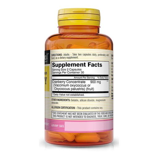 Натуральная добавка Highly Concentrated Cranberry, 60 капсул Mason Natural CL0152096 (2018697)