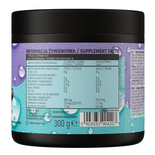 Натуральная добавка Aqua Kick Good Night, 300 грамм - черная смородина OstroVit CL0152359 (2018707)