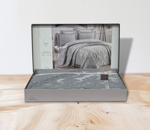 Покрывало с наволочками Diana Grey 240 x 260 см Gardines CL0184379 (2018747)