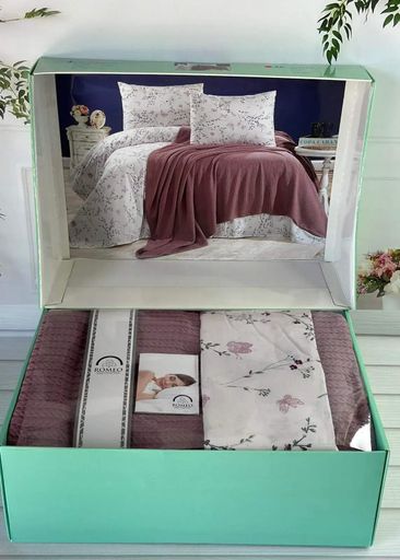 Постельное белье с вязаным пледом Murdum Romeo Home CL0184743 (2019003)
