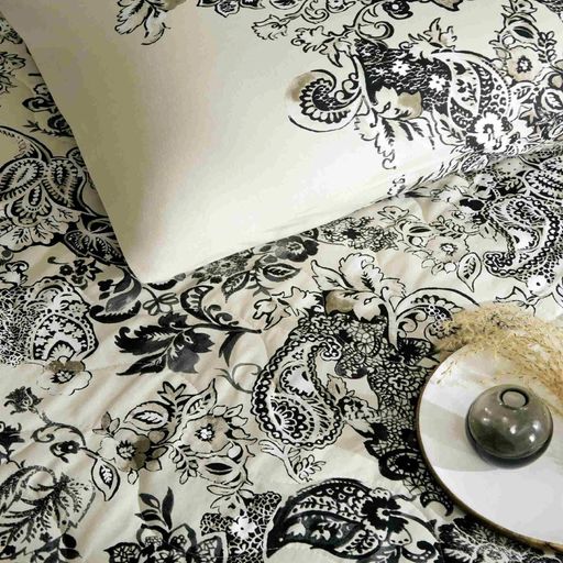 Постельное белье Magie Black с легким покрывалом 220х230 см. Tac CL0184749 (2019010)