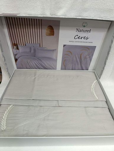 Постельное белье Naturel Ceres Grey Сатин с вышивкой Limasso CL0185177 (2019383)