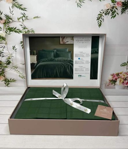 Постельное белье Belizza Square Green Жаккард Romeo Home CL0185464 (2019645)