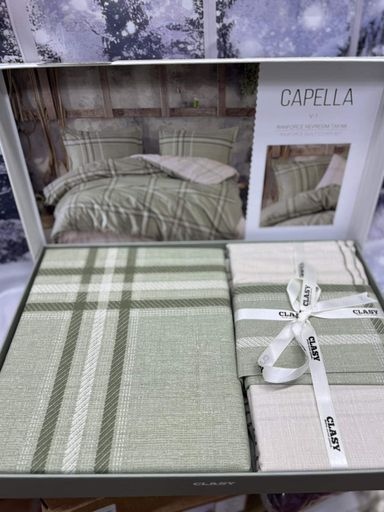 Постельное белье Capella V1 Yesil Ранфорс Clasy CL0185400 (2019695)