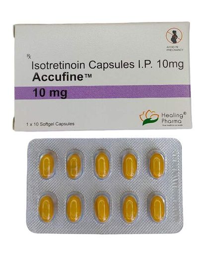 Healing Pharma Accufine Isotretinoin 10 мг 10 софтгелей (2019702)