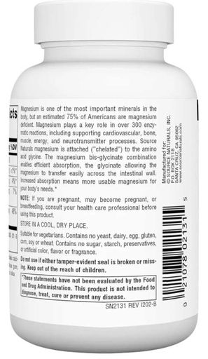 Source Naturals Magnesium BisGlycinate 60 таб (2019727)