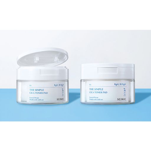Тонер-пади для лица Scinic The Simple Cica Toner Pad, 60 шт