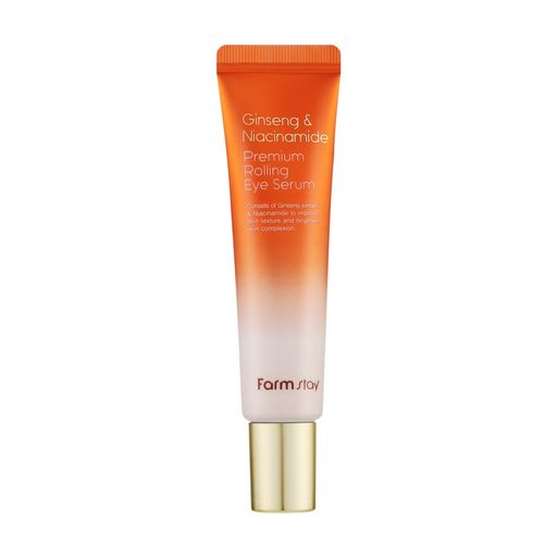 Роликовая сыворотка для кожи вокруг глаз FarmStay Ginseng & Niacinamide Premium Rolling Eye Serum с женьшенем и ниацинамидом, 25 мл