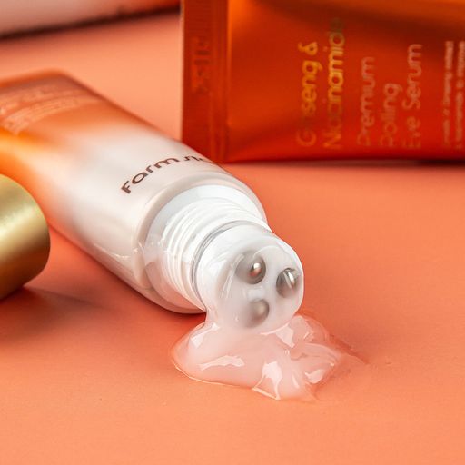 Роликовая сыворотка для кожи вокруг глаз FarmStay Ginseng & Niacinamide Premium Rolling Eye Serum с женьшенем и ниацинамидом, 25 мл