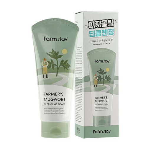Пінка для вмивання FarmStay Farmer's Mugwort Cleansing Foam з полином, 180 мл