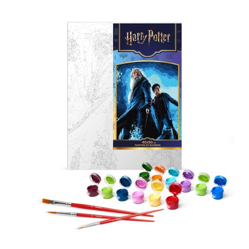 Картина по номерам Ideyka Harry Potter: Гарри и Дамблдор с красками металлик, 40*50 см (KHO8739)