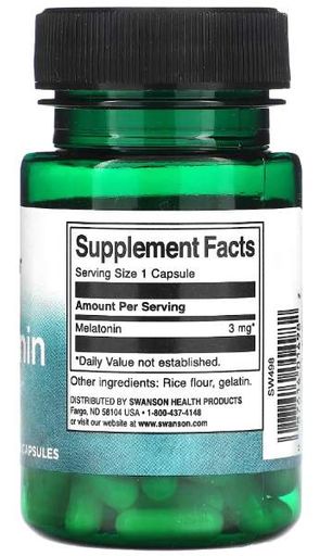 Swanson Melatonin 3 мг 60 капс (2019998)