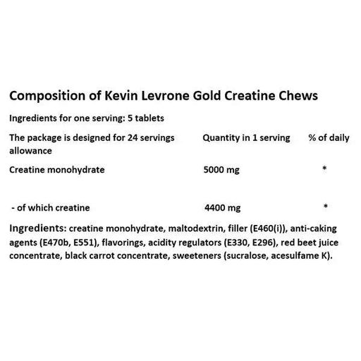 Kevin Levrone Gold Creatine Chews 120 жевательных таб Драконий Фрукт (2020060)
