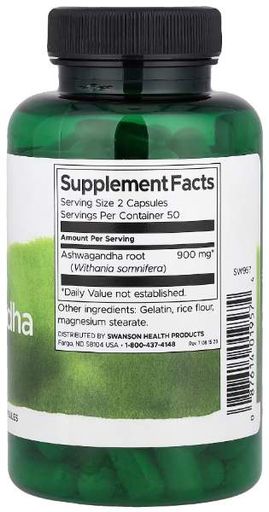 Swanson Full Spectrum Ashwagandha 450 мг 100 капс (2020108)