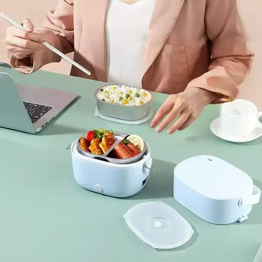 Ланч-бокс с подогревом объемом 1 л на два контейнера с крышками LY-800 (2020130)
