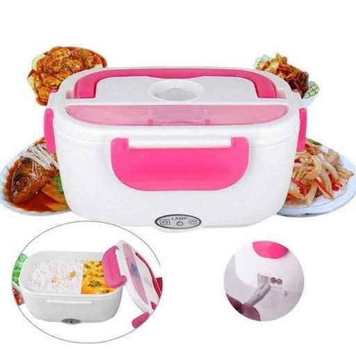 Ланчбокс с подогревом еды 12V Electric lunch box / Ланч-бокс от прикуривателя Розовый (2020176)