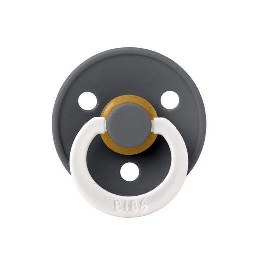 Соска пустышка Bibs Colour glow round 18+мес 3 размер Iron (2020205)