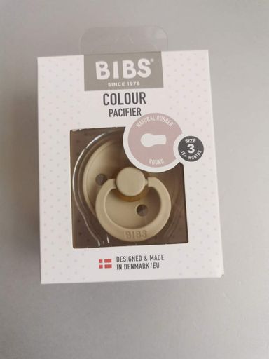 Соска пустушка Bibs Colour round 18+  мес 3 розмір Vanilla (2020213)