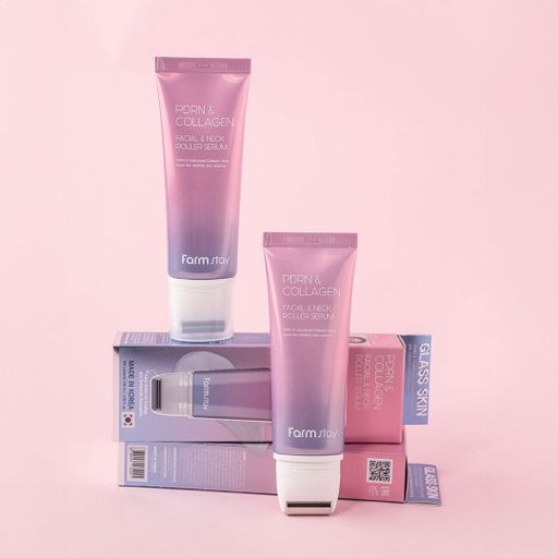 Сироватка-ролер для обличчя та шиї FarmStay PDRN & Collagen Facial & Neck Roller Serum з PDRN та колагеном, 100 мл