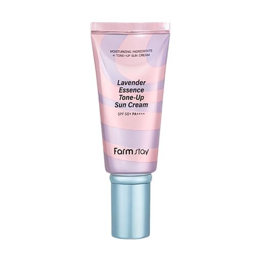 Тонувальний сонцезахисний крем для обличчя FarmStay Lavender Essence Tone-Up Sun Cream, SPF 50+/PA++++, з лавандою, 60 г