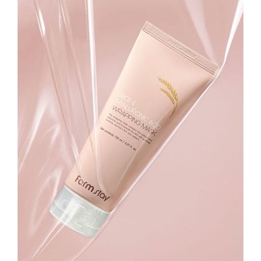 Маска-плівка для обличчя FarmStay Rice & Hyaluronic Acid Wrapping Mask з рисом та гіалуроновою кислотою, 150 мл