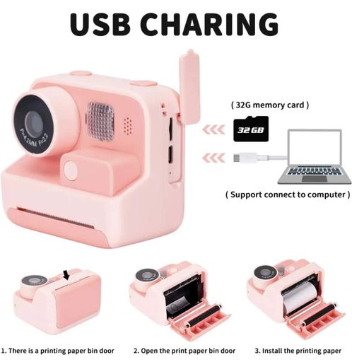 Фотокамера моментальной печати детская Instant Print Camera, 1080P Video for kids (2020361)