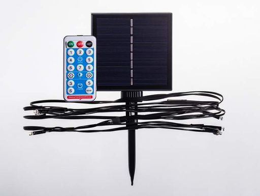 Гирлянда нить на солнечной батарее 1000 LED 100 м черный провод желтый (2020502)