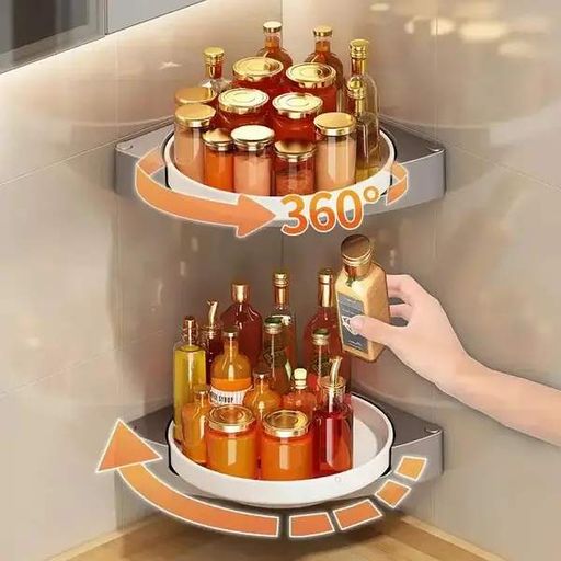Угловое вращающееся полотнище для ванной комнаты Multi Functional Rotational Tray (2020508)
