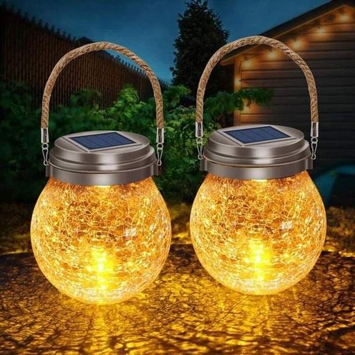 Декоративный хрустальный стеклянный LED шар для террасы / Садовый фонарь на солнечной батарее garden light jar (2020529)