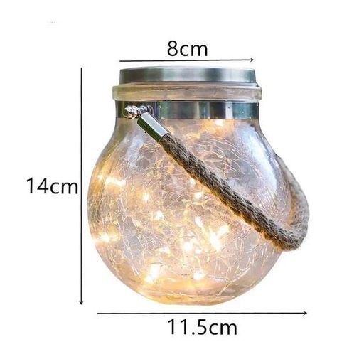 Декоративный хрустальный стеклянный LED шар для террасы / Садовый фонарь на солнечной батарее garden light jar (2020529)