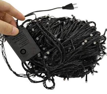 Светодиодная Гирлянда нить 201 led Белая (черный провод) (2020561)