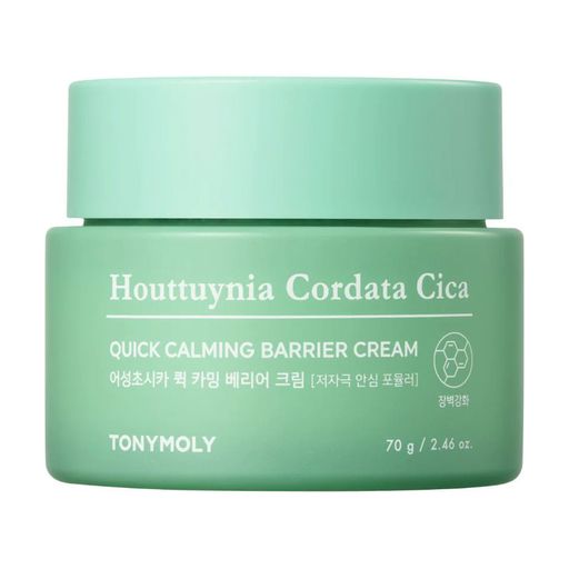 Защитный крем для лица Tony Moly Houttuynia Cordata Cica Quick Calming Barrier Cream с хаутюнией и центеллой, 70 г