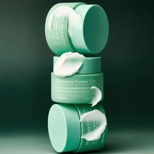 Защитный крем для лица Tony Moly Houttuynia Cordata Cica Quick Calming Barrier Cream с хаутюнией и центеллой, 70 г