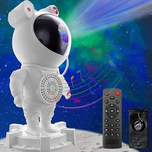 Ночник проектор звездного неба Астронавт с Bluetooth колонкой Sky Star Astronaut Bambi ZZ-202 (2020665)