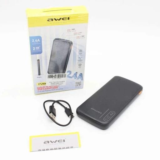 Портативный аккумулятор AWEI P20K 10000mAh 2USB / Повербанк для телефона (2020897)