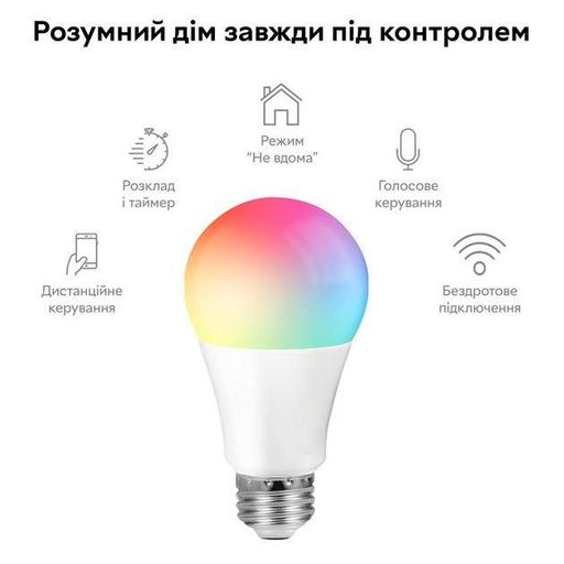 Умная лампочка Tuya Smart LED WiFi Смарт Лампа E27 RGB Color 2700K-6500K 9W (2020938)