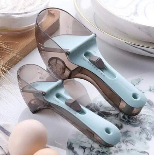 Регульовані пластикові мірні ложки 2 штуки Adjustable measuring spoon (2020941)