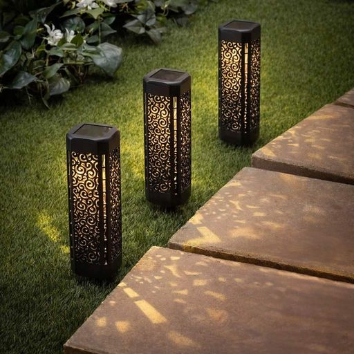 Уличный садовый ажурный светильник / Садовый фонарь на солнечной батарее garden light 4шт (2021130)