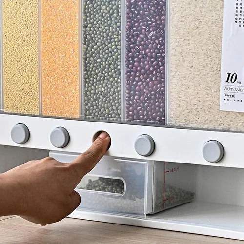 Органайзер на 6 секций для сыпучих продуктов Assorted Grain Rice Bucket Диспенсер для круп, дозатор для сахара (2021156)