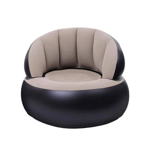 Надувное кресло AIR SOFA  / Надувное велюровое кресло 80×80×67см Бежевый (2021220)