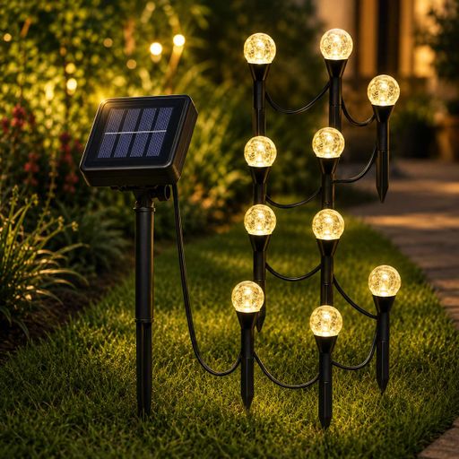 Садовий світильник garden light з сонячною панеллю / Кулясті ліхтарі для саду з бульбашками Solar / Світлодіодна LED-гірлянда для саду (2021226)