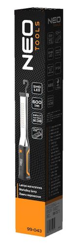 Neo Tools Фонарь, USB аккумулятор, 2200 мАч 3.7 Li-ion, 2 в 1 лампа + фонарь, 10Вт, 600 лм (2021346)