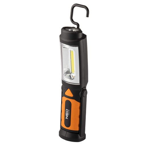 Neo Tools Фонарь, 2 в 1, 3xAA, 3 Вт, 300 лм, LED COB, магнит, крючок (2021371)