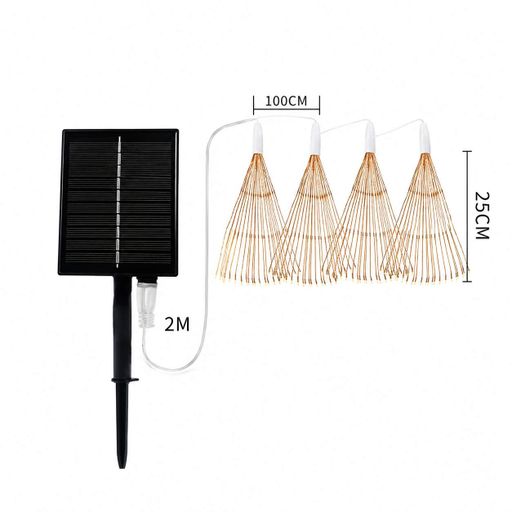Светодиодные шаровые лампы Solar Starburst, светодиодные  огни с дистанционным управлением, 8 режимами Теплый белый (2021408)