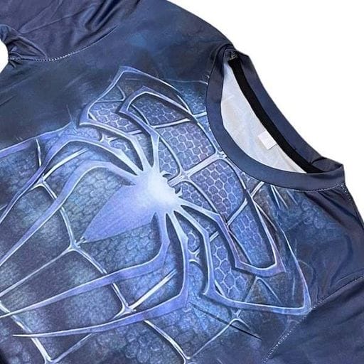Компрессионный рашгард мужской ⬩ короткий рукав ⬩ Человек Паук Spider Jeccordi ⬩ синий XS (2021534)