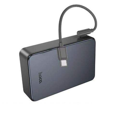 Зовнішній акумулятор HOCO J170A Starlight 22.5W+PD20W fully compatible power bank with cable(20000mAh) Metal Gray (2021565)