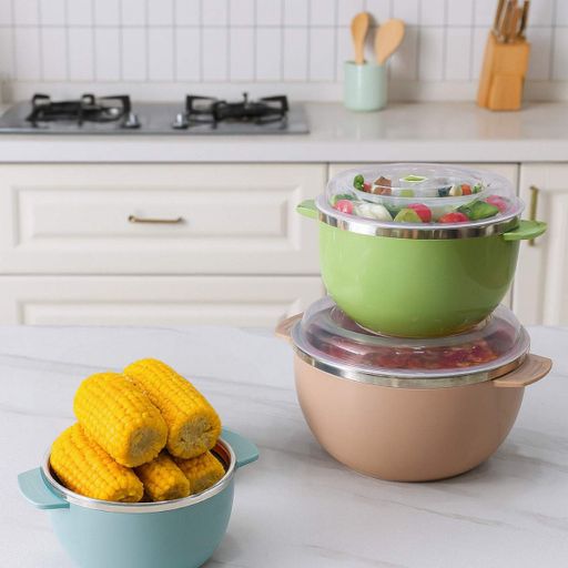 Набор мисок с крышками Salad Bowl из нержавеющей стали 6 предметов (R93663) (2021637)