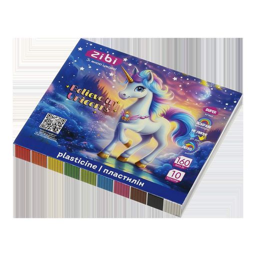 Пластилин 10 цветов ZiBi Unicorn 160г (ZB.6281) (2021659)
