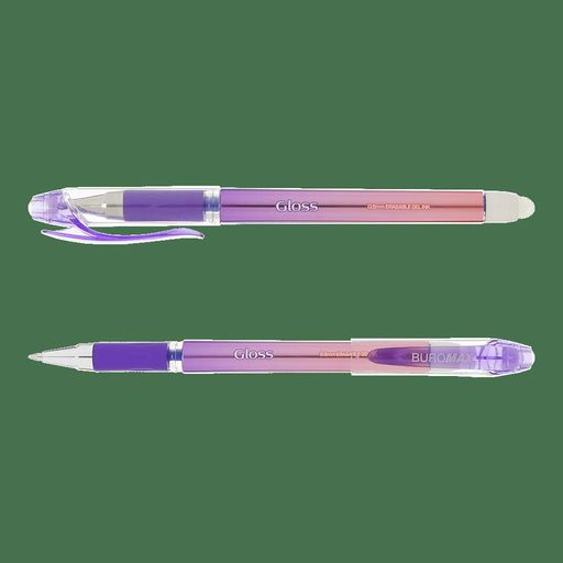 Ручка гелевая Пиши-Стирай Buromax Gloss 0.5мм Синяя 4шт (BM.8312-01.4) (2021839)